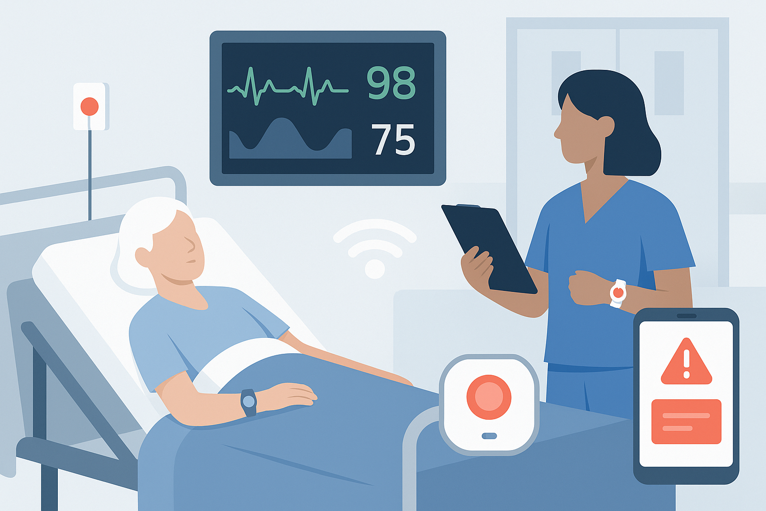 Smart nurse call system and patient monitoring